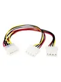 StarTech.com LP4 zu 2x LP4 Strom Y Splitter Kabel - Stromkabel