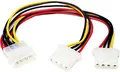 StarTech.com Y-Kabel 4 pin Molex Stecker - Molex Splitter IDE Stromkabel - 2 x LP4 intern - Stromkabel - interne Stromversorgung, 4-polig (W)