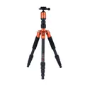 Rollei Compact Traveler No.1 Orange, 145cm Stativ Kamera mit Kugelkopf Leichtes Reisestativ aus Alum