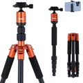 Compact Traveler No.1 Orange 143cm Stativ Kamera mit Kugelkopf Leichtes Reise...