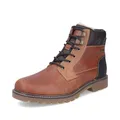 Rieker Herren Schnürstiefel 38832, Männer Stiefel, wasserabweisend, riekerTEX,schnürboots,Kurzstiefel,schnürung,braun (22),45 EU / 10.5 UK