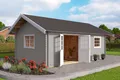 Gartenhaus Blockhaus  40 mm Caroline Silber mit Schlafboden grau Lasita