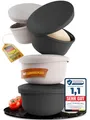 Pizzaballenbox mit Deckel – 4er Set – atmungsaktive Teigbox für perfekten Piz...