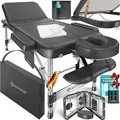 Kesser® Mobile Massageliege Klappbar & Höhenverstellbar 3 Zonen Massagebett Massagetisch Kosmetikliege Breit Therapieliege Aluminium
