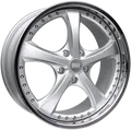 RH Alurad RAU Vesuv silber mit Edelstahlhorn 9.5x18 ET49 - LK5/112 ML158 Alufelge silber