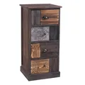 Schubladenschrank Standregal Kommode mit 4 Schubladen Vintage Landhaus Shabby