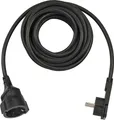 Brennenstuhl H05VV-F 3G1,5 Spannungsversorgungs-Verlängerungskabel CEE 7/4 W bis M gewinkelt 5 m Schwarz (1168980050)