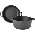 Taino Dutch, Schwarz, Metall, Kochen, Töpfe, Schmortöpfe