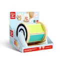 Hape Dreh-Trommel mit Spiegel, Montessori Spielzeug, Farbenfrohes Lernspielzeug zur Förderung der Sinneswahrnehmung, Motorikspielzeug aus Holz für Babys ab 3 Monaten