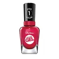 Sally Hansen Miracle Gel Nagellack ohne künstliches UV-Licht Bordeaux Glow, Dunkelrot, mit intensiv glänzendem Gel-Finish, Nr. 555, (1 x 14,7 ml)