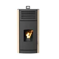 A++ Robin Wood Enya Aqua Beige Pelletofen Wasserführend 24kW Pelletkamin Heizung