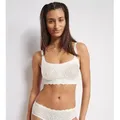 sloggi Bustier ZERO Feel Bliss Top unsichtbar mit Spitzenoptik beige XL