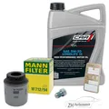 MANN-FILTER ÖLFILTER + 5W-30 Longlife Öl Seat Leon Skoda Audi VW Golf 1.2 1.4TSI