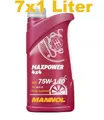 7x1 Liter MANNOL Maxpower 4x4 75W-140 GL 5 Getriebeöl Limited Slip 75W140