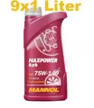9x1 Liter MANNOL Maxpower 4x4 75W-140 GL 5 Getriebeöl Limited Slip 75W140