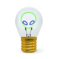 LEGAMI - Light Bulb Shaped Table Lamp, Rechargeable with USB Cable, Wireless, Bu
