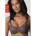 petite fleur Minimizer-BH (Packung, 2 Stück) mit Bügel und schöner Stickerei – ideal für große Größen braun 105