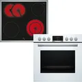 Bosch Einbau-Herd-Set HND411LW63 (HEA513BW3+NKN645GA2E) | 60 cm | Glaskeramik-Kochfeld | 71 l | 3D Heißluft |  | weiß,  (Spektrum:  bis D)