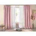 OTTO home Vorhang Parry (2 St), Kräuselband, blickdicht, Polyester, 2-er Set, blickdicht, monochrom, basic, einfarbig, Bestseller rosa 140 cm x 225 cm