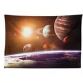 Abakuhaus Wandteppich aus Weiches Mikrofaser Stoff Für das Wohn und Schlafzimmer, rechteckig, Galaxis Space View Sonnensystem 230 cm x 140 cm
