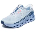Skechers Damen Glide-Step Altus Slip-On, Hellblaues Synthetisches Netzgewebe, Blauer Besatz, 36 EU