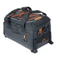 Basil Miles Tarpaulin - wasserdichte Gepäckträgertasche - Isoliertasche Gepäckträgertasche - Schnell Abnehmbare - 7 Liter - 31 x 17 x 14 cm - Schwarz Orange