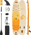 VEVOR aufblasbares Stand Up Paddle Board (323 x 83,8 x 15,2 cm) Paddleboard, Komplettset inkl. Pumpe Paddel Finne Rucksack, Knöchelleine Gurt, rutschfestes Deck für Jugendliche und Erwachsene