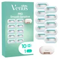 Gillette Venus Pro Smooth Sensitive Systemklingen 10er+Reiseschutzkappe Rasierklingen