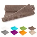 heimtexland ® Badvorleger Chenille Super Flauschig Saugstark Badteppich Badematte Ökotex Typ771 Taupe 70 x 120 cm