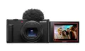 SONY ZV-1 II Kompaktkamera Schwarz, 2.7x opt. Zoom, Xtra Fine Selfie-Touchdispla