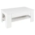 Couchtisch Beistelltisch Kaffeetisch Wohnzimmertisch Sofatisch Weiß 110x65x48 cm