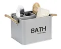 WENKO Badbox Gara mit 4 Fächern Grau - Aufbewahrungsbox, Badkorb, Stahl, 19 x 12.5 x 13 cm, Grau