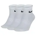 Nike Unisex Everyday letvægts Trainings kn chelsocken 3 Paar , Weiß / Schwarz, L EU