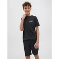 Jack & Jones Junior T-Shirt JACEVEREST SS TEE AND SHORTS SET W JNR (Set, 2-tlg) schwarz 152 (12J)