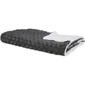 Beliani - Tagesdecke Grau / Weiß 200 X 220 Cm Rechteckig Dekorativ Modern Für Schlafzimmer