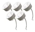 TRANGO LED-Leuchtmittel, 5er Pack MOCOB LED Modul Ultra flach nur 3cm hoch 3000K warmweiß 5.0 Watt als Ersatz für GU10 & MR16 Halogen Leuchtmittel für Einbauleuchte, 5 St., Deckenstrahler, Einbaustrahler, Deckenleuchte