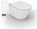 BERNSTEIN DUSCH-WC PRO+ 1102 in Weiß - Spülrandloses Dusch-WC rund - Komplettanlage