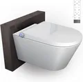 AP179 BERNSTEIN Dusch-WC Pro+ 1102 in Weiß, Spülrandloses Hänge-WC mit Bidet