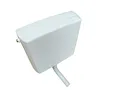 Geberit Aufputz Spülkasten AP140 für 2-Mengen-Spülung, Toilettenspülung tief hängend, mit flexiblem Wasseranschluss, geräuscharm, weiß, Art.Nr. 140300111