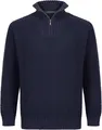 IrelandsEye Reefer Ribbed Zip Neck Sweater Men navy - Größe L