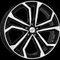 17 Zoll Alufelge DEZENT TA dark 17"x7.5" 5x114.3 PCD ET38 71.60mm Felge Matt Schwarz Frontpoliert