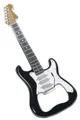 Electric Guitar Bottle Opener with Magnet in Black