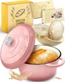 Krustenzauber Brotbackform Brotbackform Gusseisen Topf Brot Backen [inkl. Gärkorb]