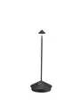 Zafferano, Pina, Wiederaufladbare und Kabellose Tischlampe mit Touch Control, Geeignet für den Innen- und Außenbereich, Dimmer, 2200-3000 K, Höhe 29 cm, Farbe Schwarz