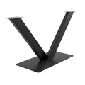 MetaloPro Zentrale Tischgestell, Stabile Metall Tischbeine für Esstisch, Moderne Schwerlast Stahlkonstruktion, Elegante Schwarze Tischkufen mit Bodenschonern, Perfekt für Wohnzimmer oder Büro