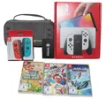 Nintendo Switch OLED Weiß + 2 Extra Controller + Tomtoc Case + 3 Spiele