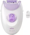 Braun Epilierer Silk-épil 3-000 224970 | glatte Haut | Massagerollen | Smartlight | Netzbetrieb | weiß/violett