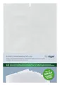 SIGEL SM182 Doppel-Transparenthüllen für Getränkemappen im Barformat 1/2 A4, mit Gummibindung, 10 Stück, strapazierfähig und leicht abwischbar