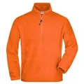 Half-Zip Fleece Sweatshirt in schwerer Fleece-Qualität orange, Gr. M