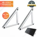 Balkonkraftwerk Halterung Solarhalterung 114cm für Flachdach Freistehend Solarmodul Aufständerung 45 Zoll PV Modul verstellbar Winkel 0-90 Grad